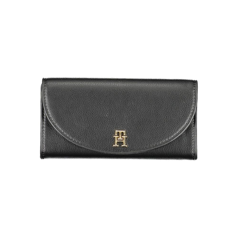 Portefeuille Tommy Hilfiger pour femme en polyuréthane noir