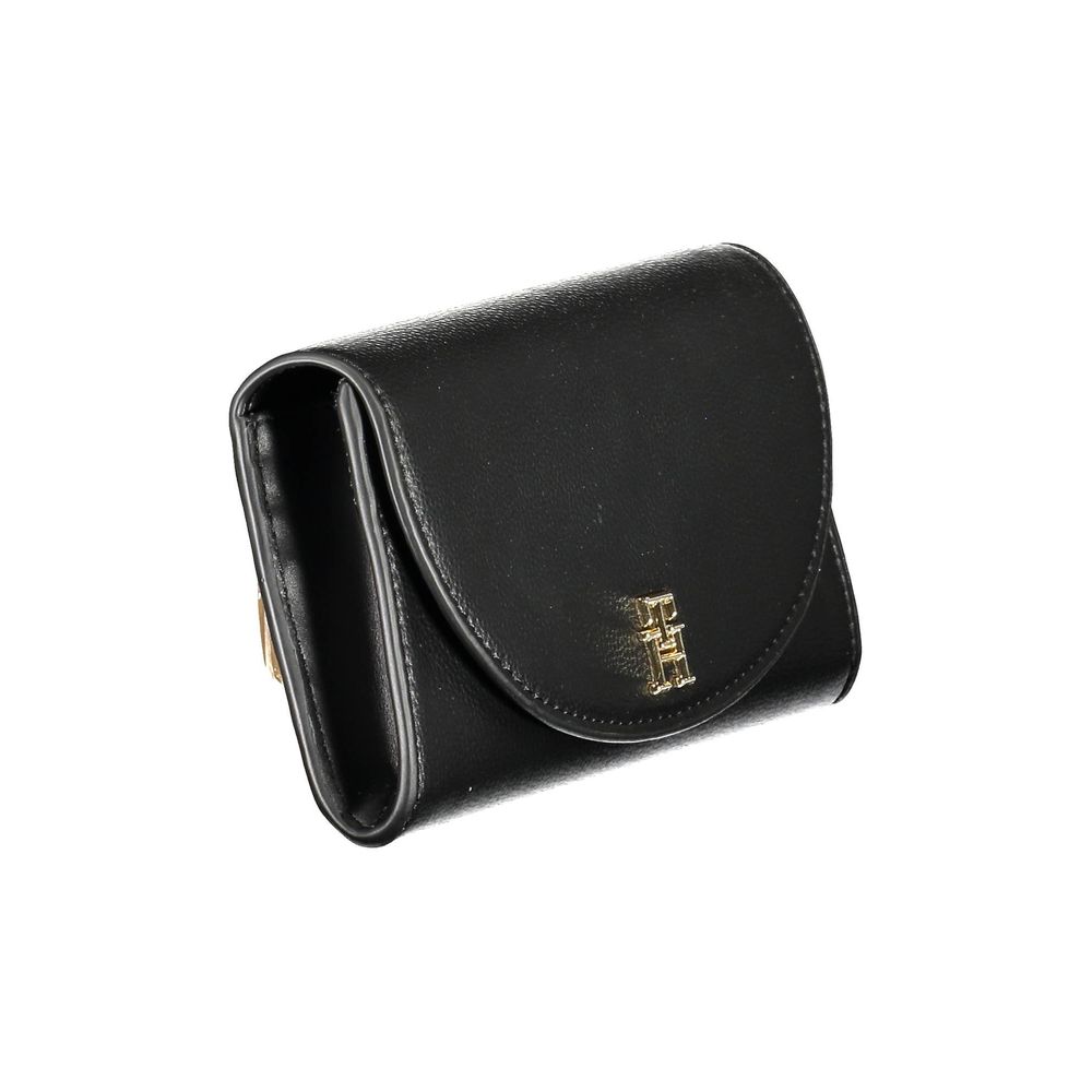 Portefeuille Tommy Hilfiger pour femme en polyuréthane noir
