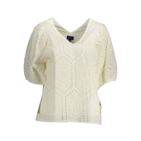 Maglietta da donna in cotone bianco Gant