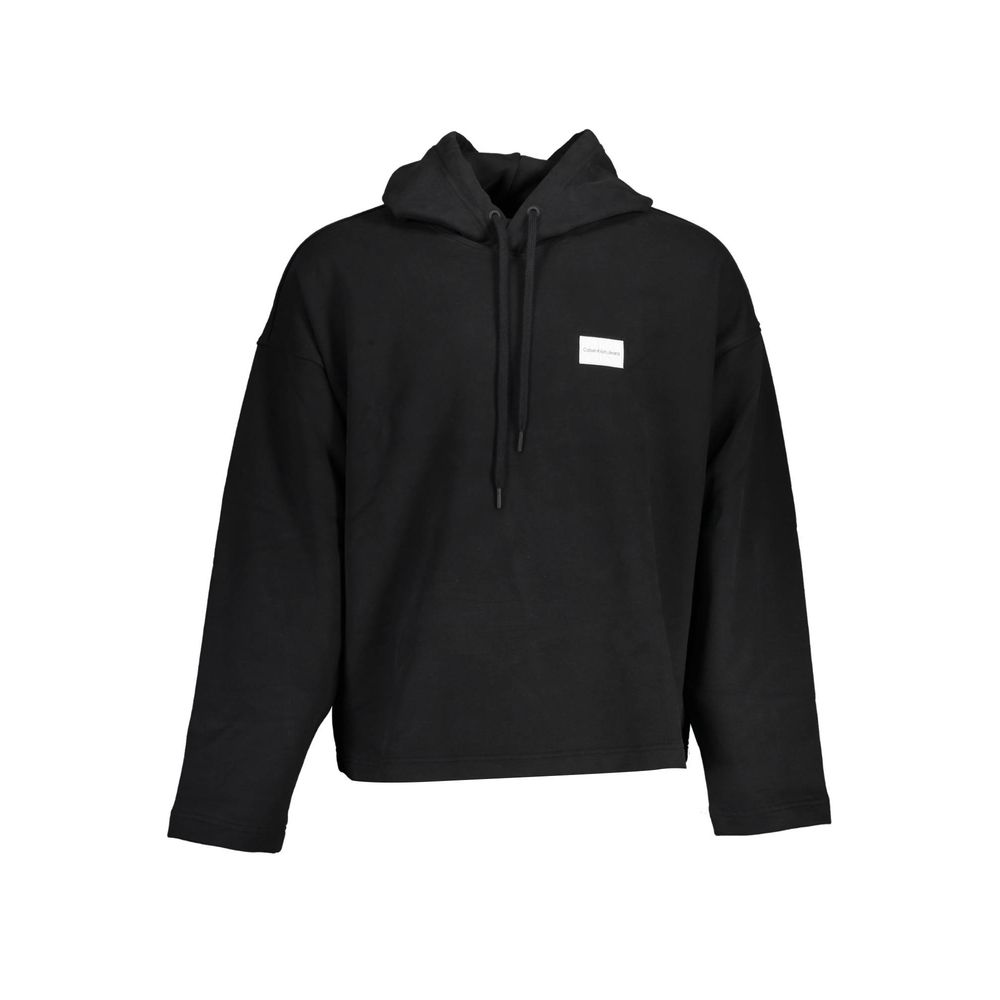 Felpa da uomo in cotone nero Calvin Klein