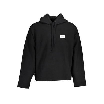 Felpa da uomo in cotone nero Calvin Klein