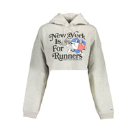 Felpa da donna in cotone grigio Tommy Hilfiger