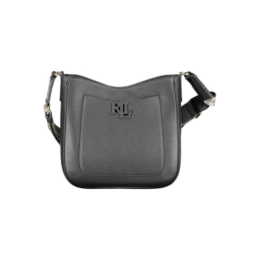 Borsa a tracolla da donna in pelle nera Ralph Lauren