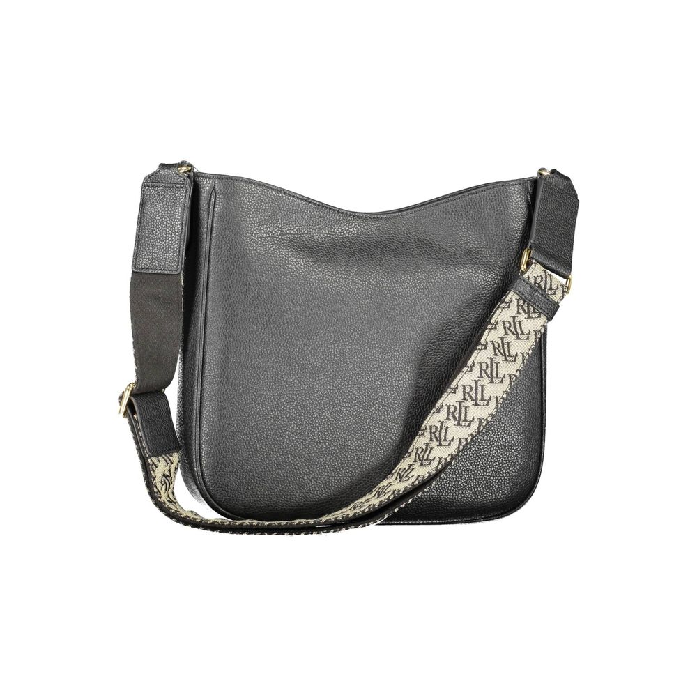 Borsa a tracolla da donna in pelle nera Ralph Lauren
