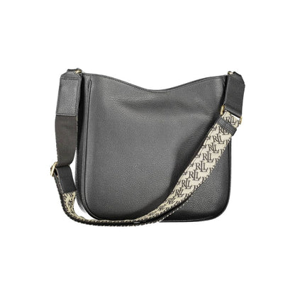 Borsa a tracolla da donna in pelle nera Ralph Lauren
