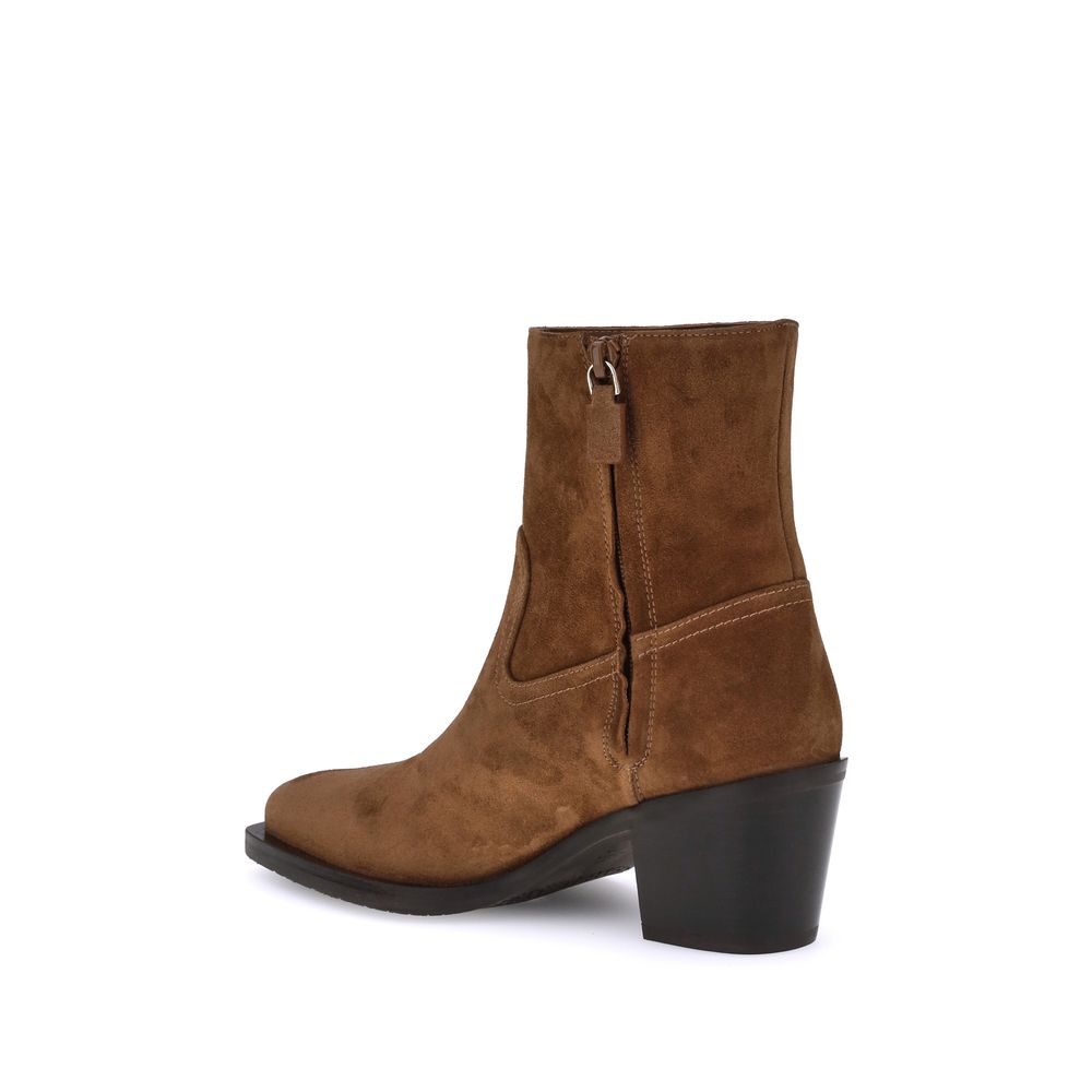 Bottines Stuart Weitzman en cuir de veau marron Bos Taurus