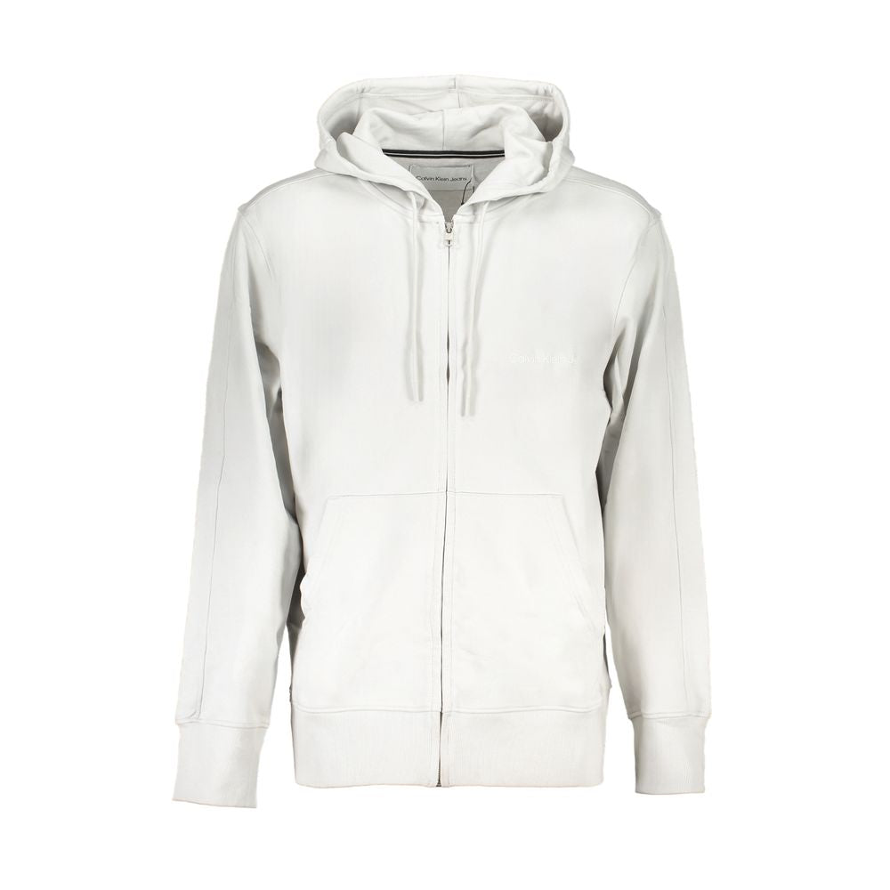 Felpa da uomo in cotone grigio Calvin Klein