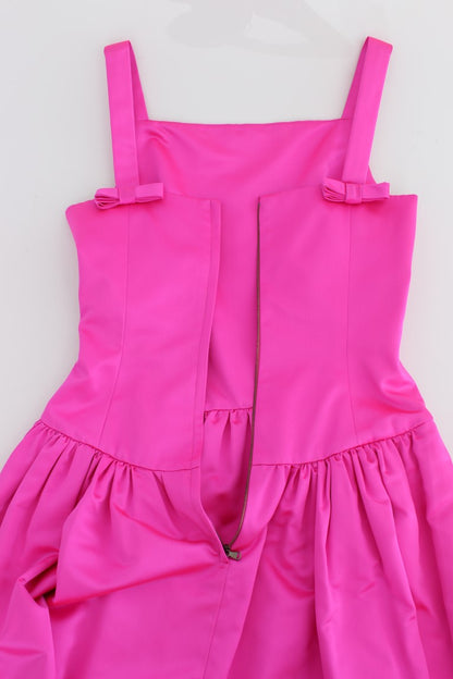 Dolce & Gabbana Pink Silk Long Sheath Ball Gown Dress