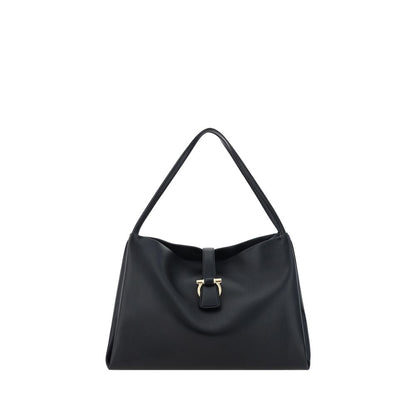Borsa a mano Ferragamo Bos Taurus in pelle di vitello nera