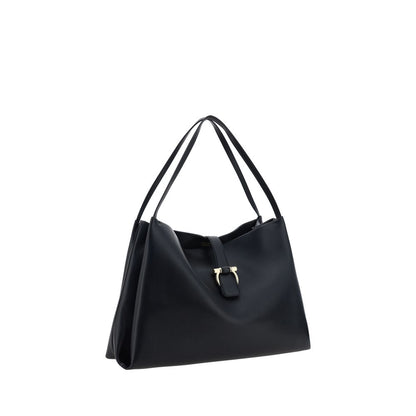 Borsa a mano Ferragamo Bos Taurus in pelle di vitello nera