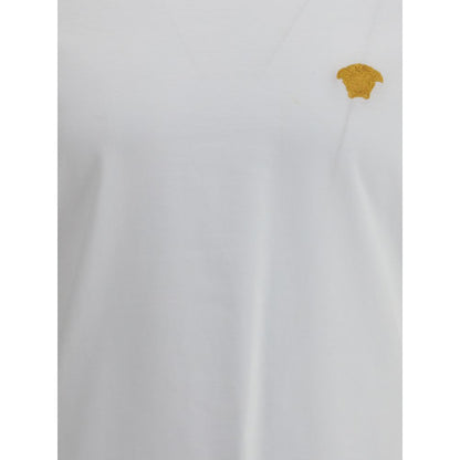 T-shirt in cotone bianco Versace