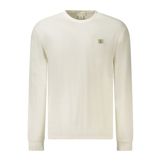 Maglietta a maniche lunghe da uomo in cotone bianco Calvin Klein