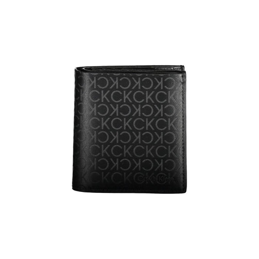 Portafoglio da uomo Calvin Klein in poliuretano nero