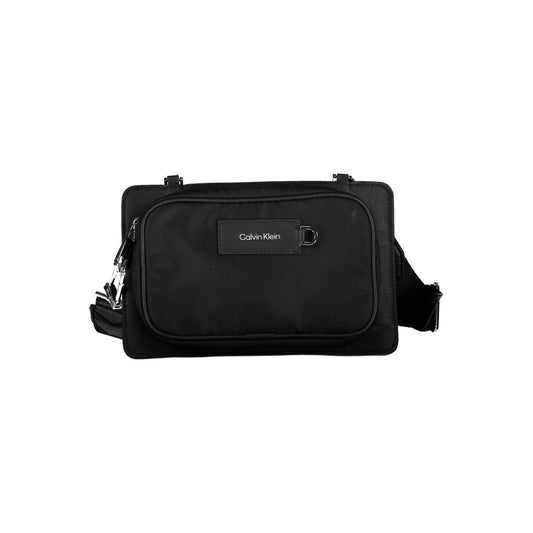 Borsa a tracolla da uomo Calvin Klein in poliestere nero