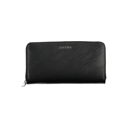 Portafoglio da donna Calvin Klein in poliuretano nero
