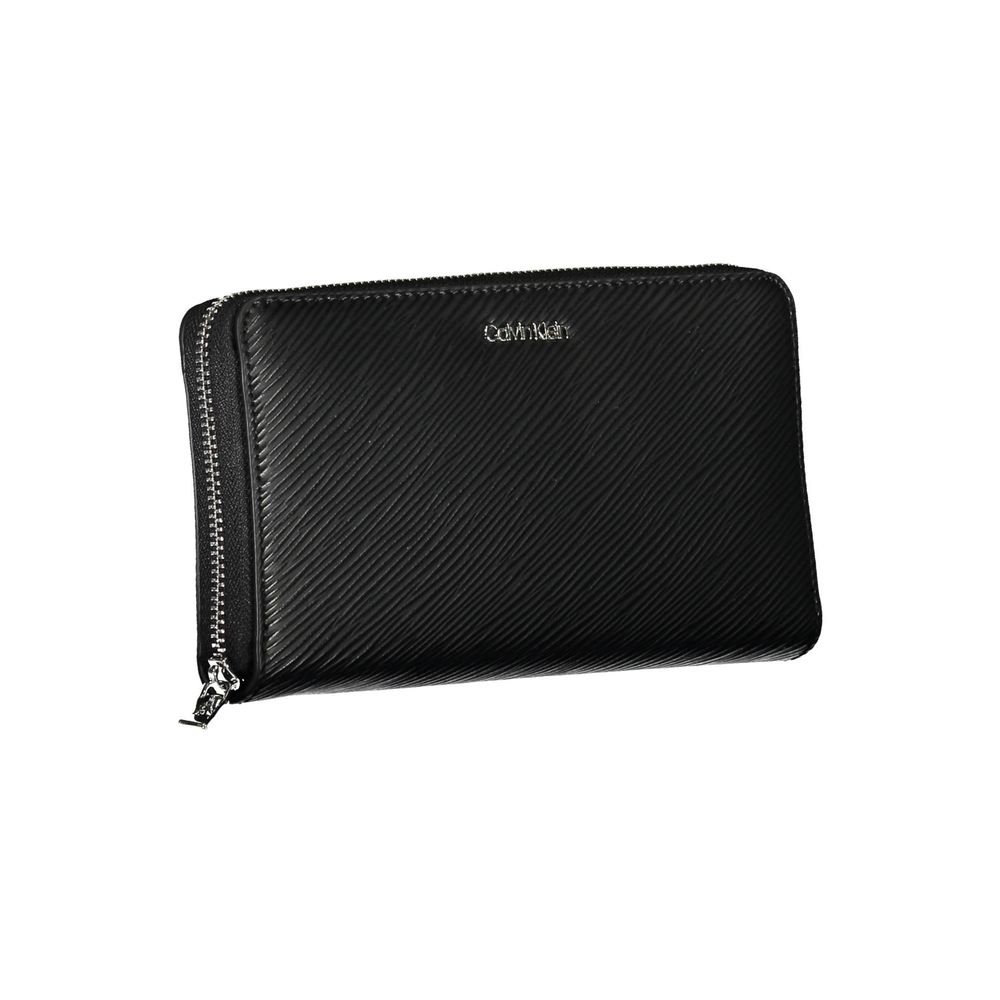Portefeuille femme Calvin Klein en polyuréthane noir