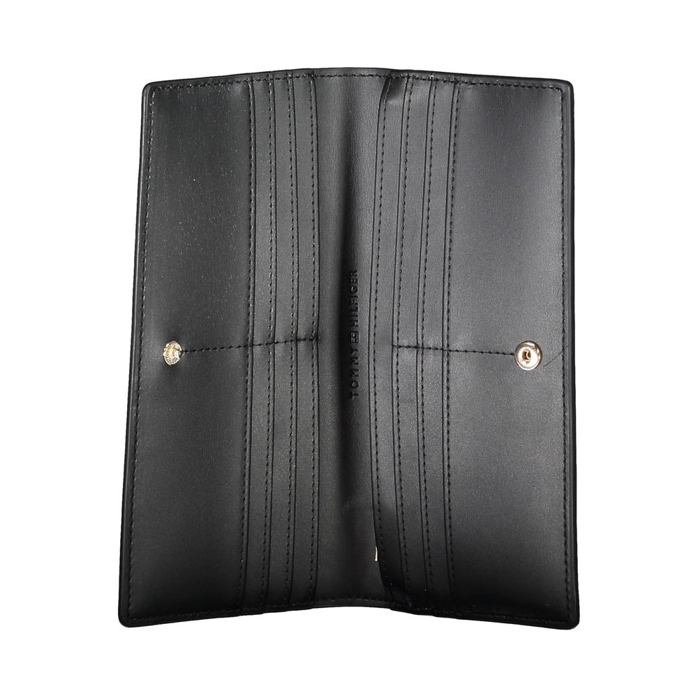 Portefeuille Tommy Hilfiger pour femme en polyuréthane noir