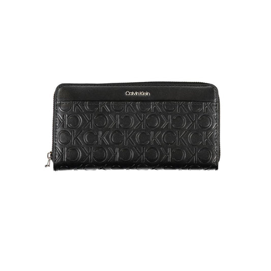 Portafoglio da donna Calvin Klein in poliuretano nero