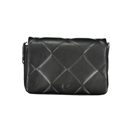 Borsa a tracolla da donna Calvin Klein in poliestere nero