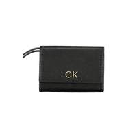 Portafoglio da donna Calvin Klein in poliestere nero
