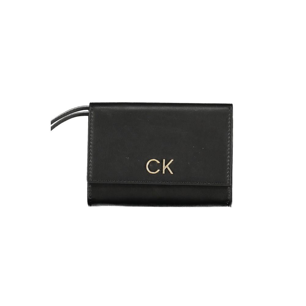 Portefeuille Calvin Klein noir en polyester pour femme