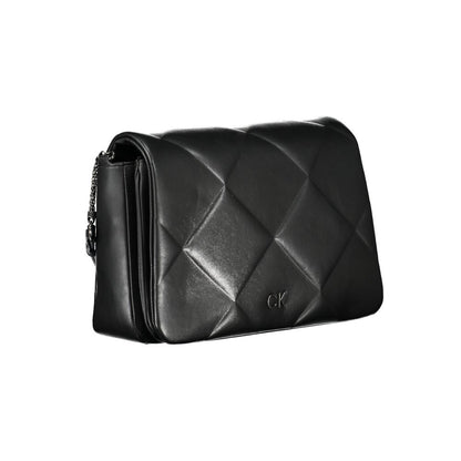Borsa a tracolla da donna Calvin Klein in poliestere nero