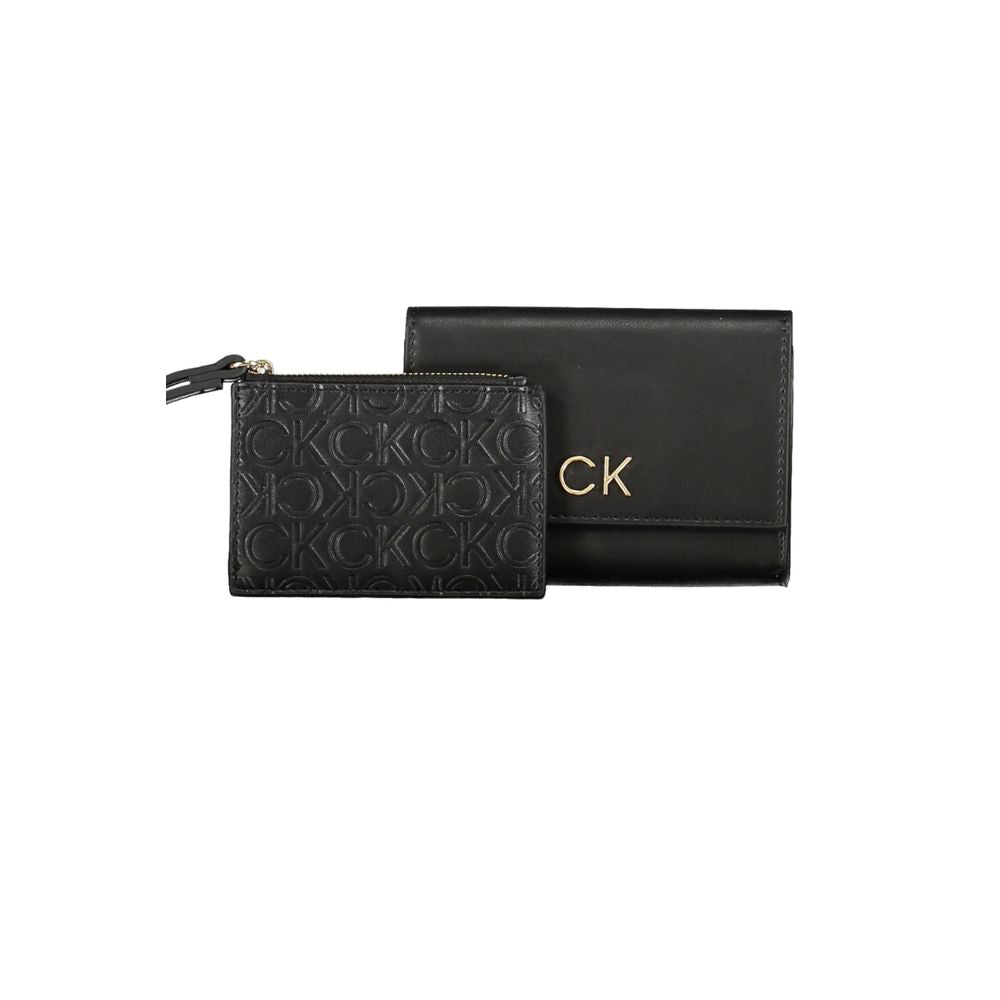 Portefeuille Calvin Klein noir en polyester pour femme