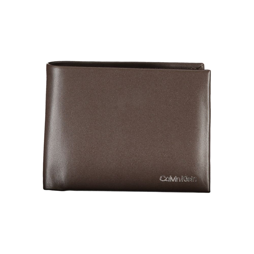 Portefeuille homme Calvin Klein en cuir marron