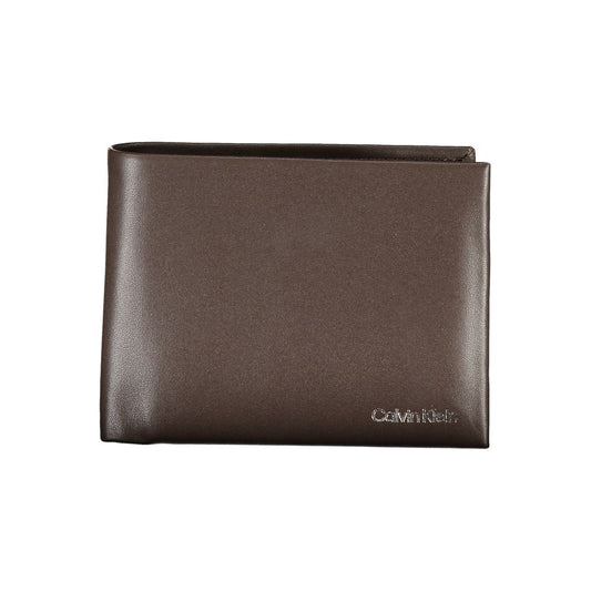 Portafoglio da uomo in pelle marrone Calvin Klein