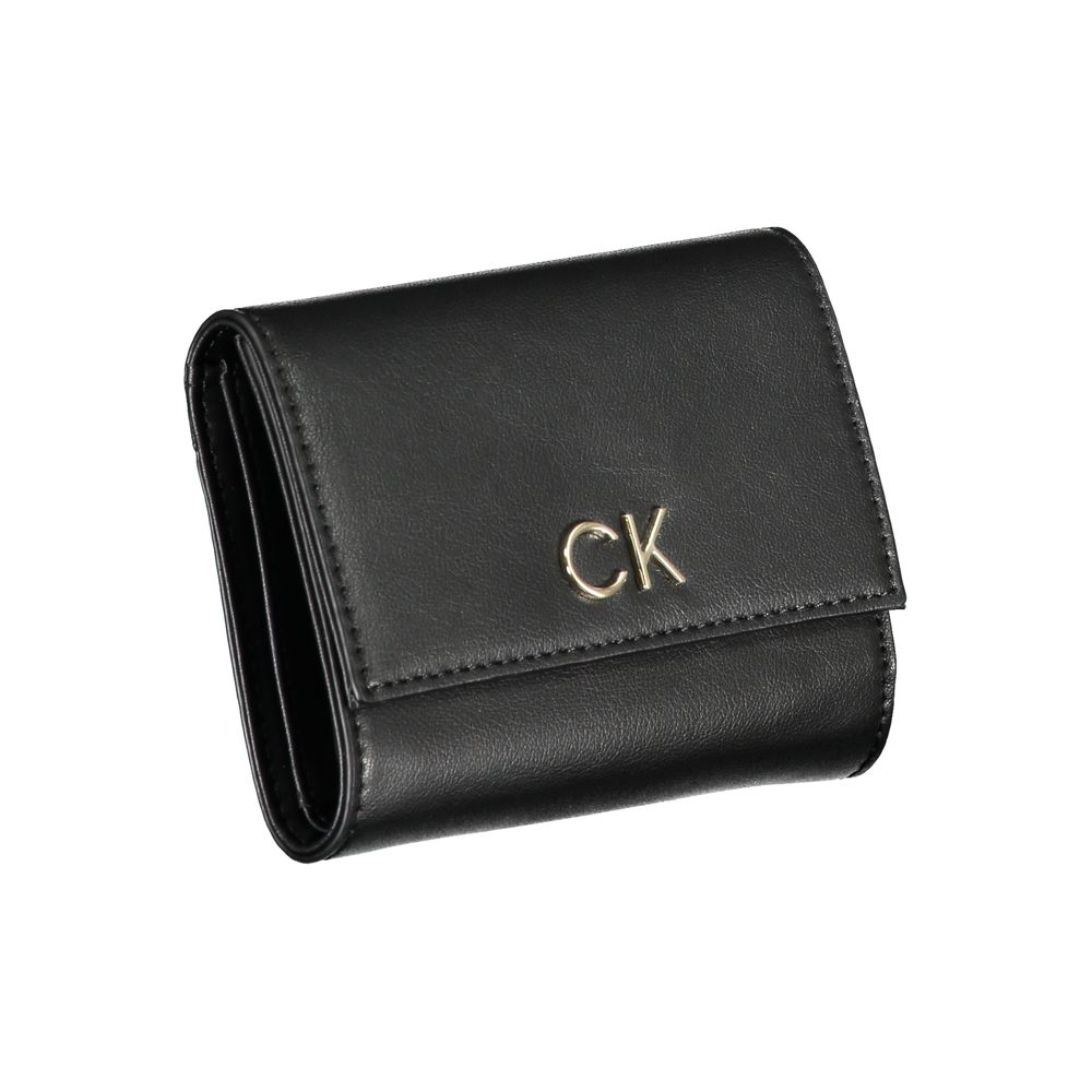 Portefeuille femme Calvin Klein Nero en polyuréthane