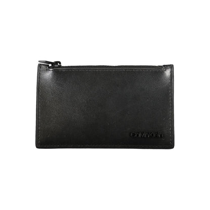 Portafoglio da uomo in pelle nera Calvin Klein