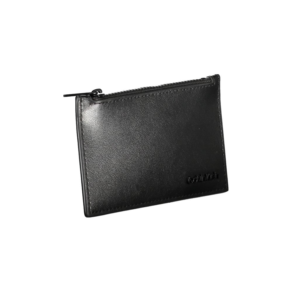 Portefeuille homme en cuir noir Calvin Klein