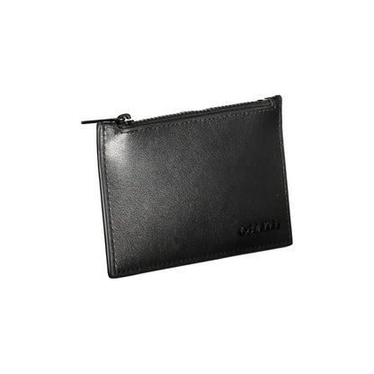Portafoglio da uomo in pelle nera Calvin Klein