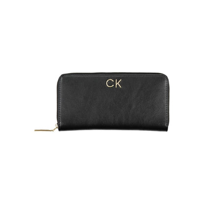 Portafoglio da donna Calvin Klein in poliestere nero