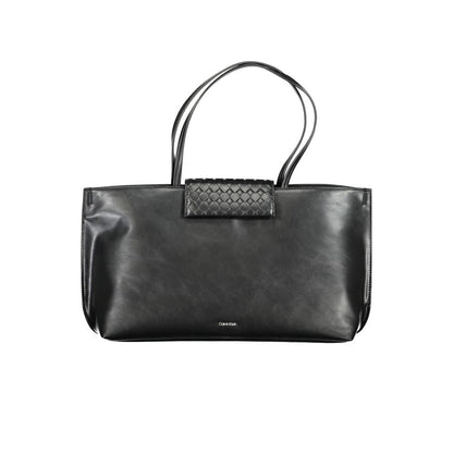 Borsa a mano da donna Calvin Klein in poliestere nero