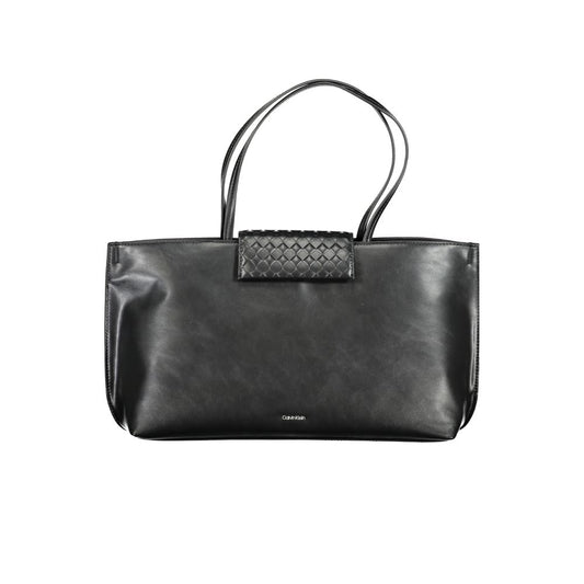 Borsa a mano da donna Calvin Klein in poliestere nero