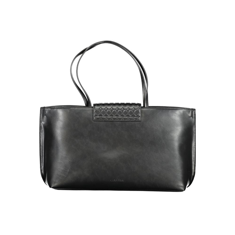 Borsa a mano da donna Calvin Klein in poliestere nero