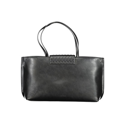 Borsa a mano da donna Calvin Klein in poliestere nero