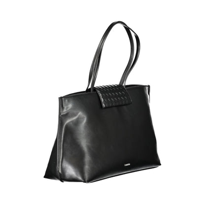 Borsa a mano da donna Calvin Klein in poliestere nero