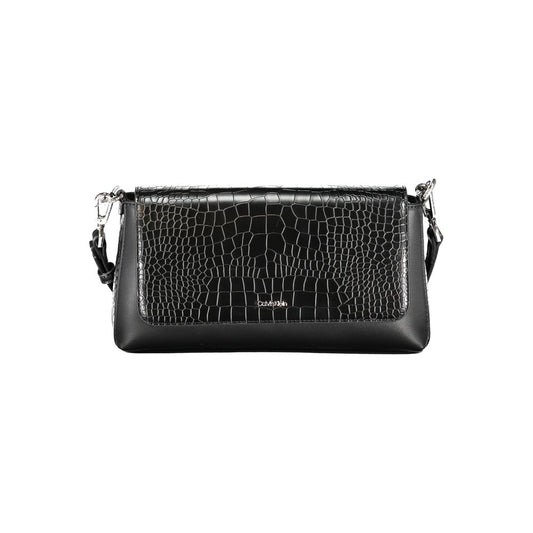 Borsa a mano da donna Calvin Klein in poliuretano nero