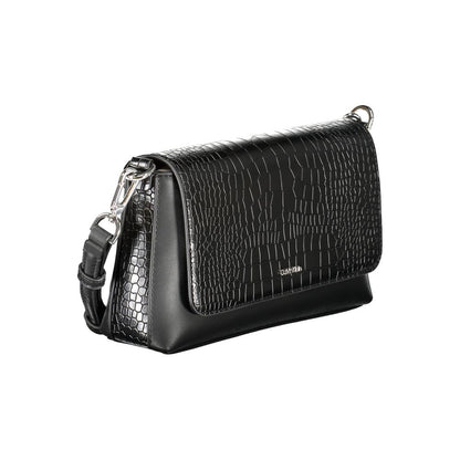 Borsa a mano da donna Calvin Klein in poliuretano nero