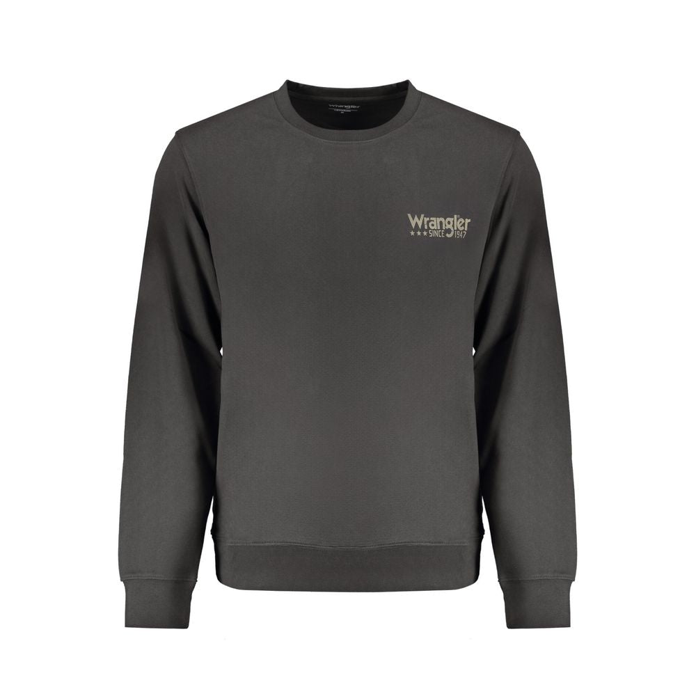 Felpa da uomo in cotone nero Wrangler