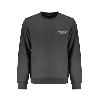 Felpa da uomo in cotone nero Wrangler