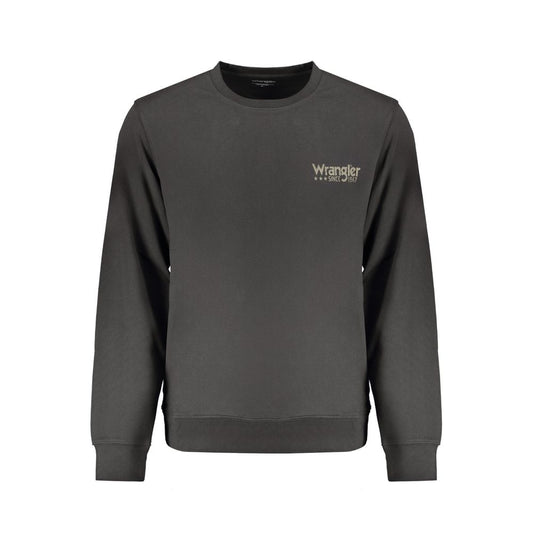 Felpa da uomo in cotone nero Wrangler