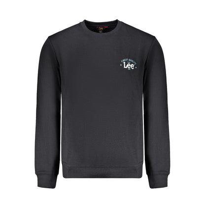 Felpa da uomo in cotone nero Lee