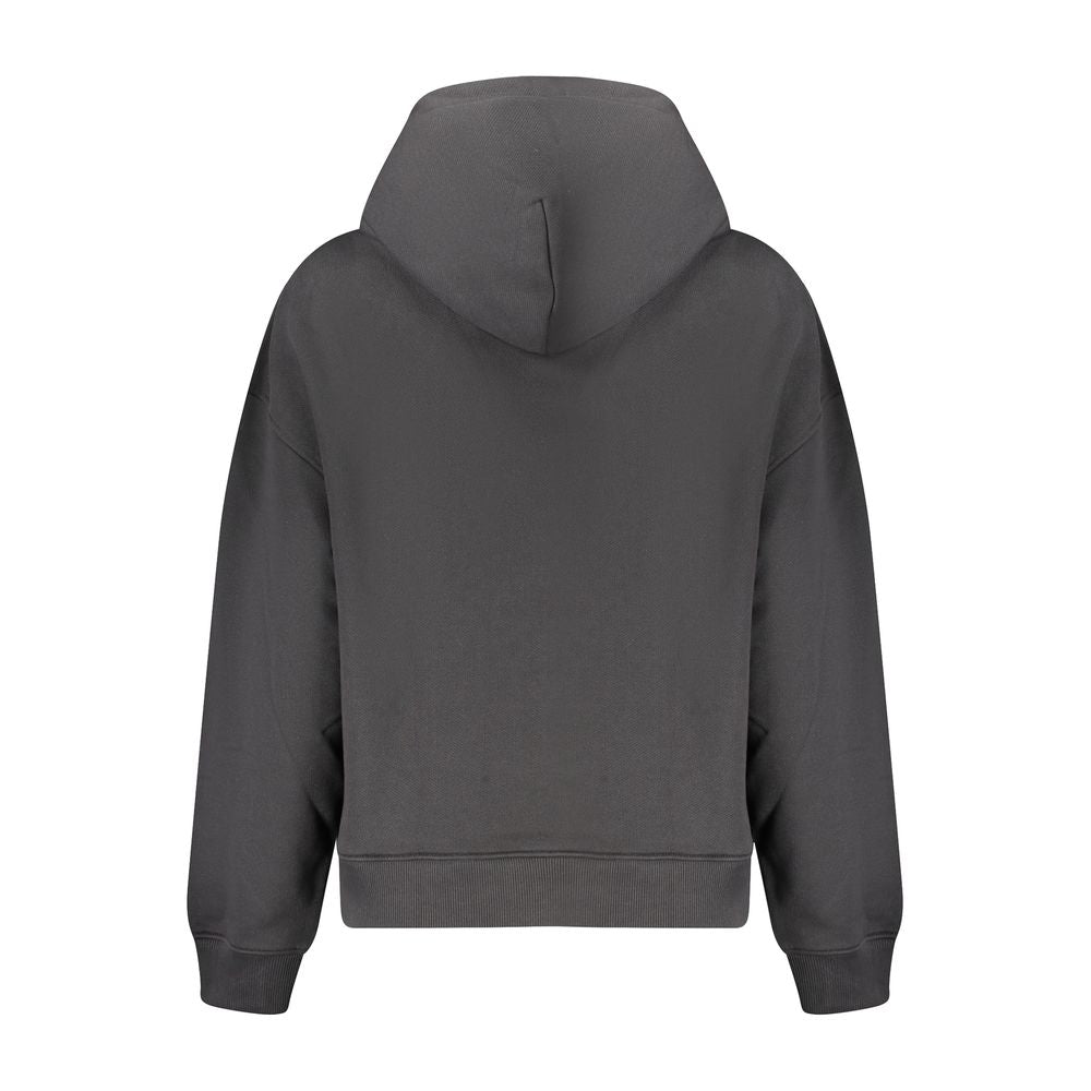 Felpa da donna in cotone nero Tommy Hilfiger