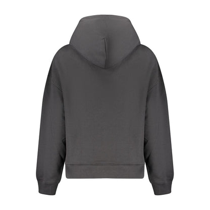Felpa da donna in cotone nero Tommy Hilfiger