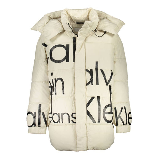 Giacca da uomo in poliestere beige Calvin Klein