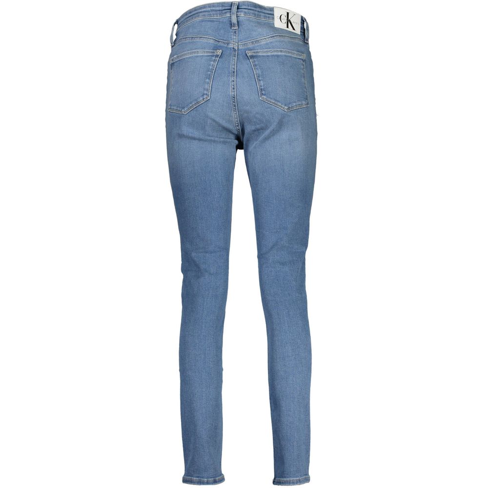 Jean Calvin Klein Azzurro en coton pour femme