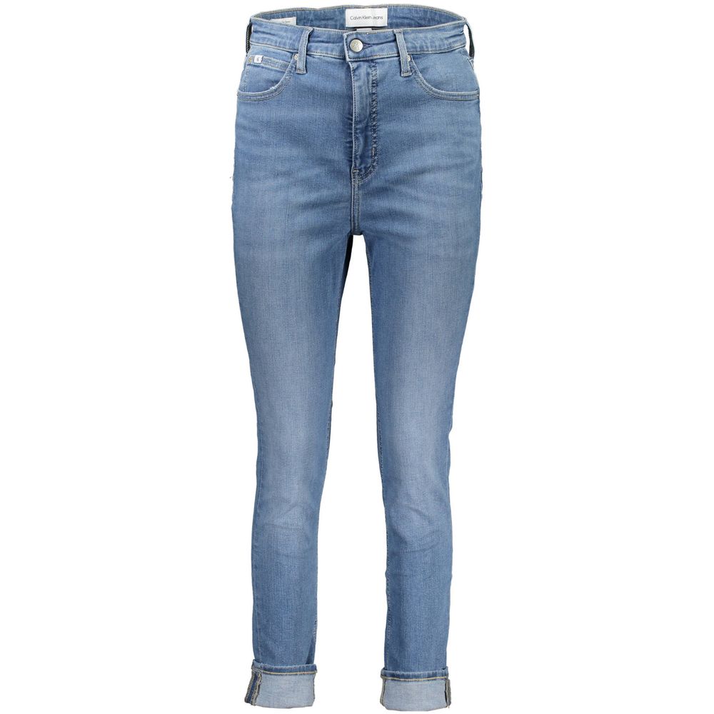 Jean Calvin Klein Azzurro en coton pour femme